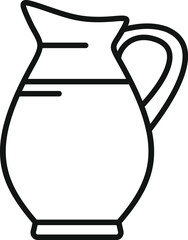 Milk jug icon outline vector. Food protein. Health product