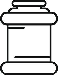 Protein pot icon outline vector. Food nutrition. Fat health