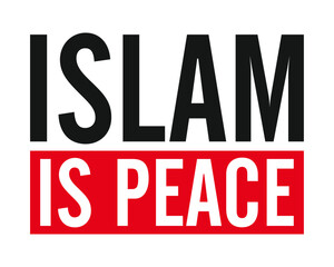 Islam is peace. Print ready vector.