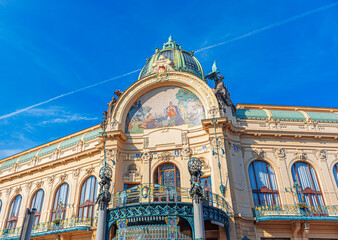 Municipal House in Prague, Czech Republic.