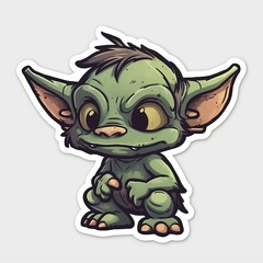 Obraz premium Cute Goblin sticker