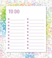 To do list blank template