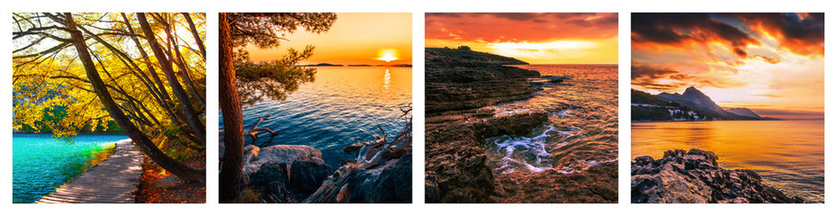summer collection images in Croatia (Plitvice lakes - Zadar region - Kamenjak cape - Makarska...