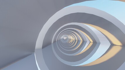 Obraz premium Abstract architecture background arched interior 3d render