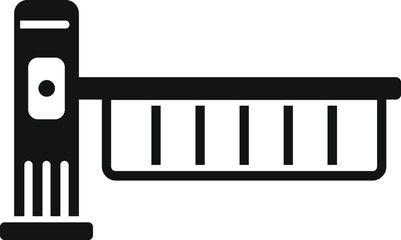 Steel automatic gates icon simple vector. House gate. Auto parking