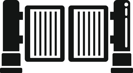 Automatic fence icon simple vector. Security garage. Auto control