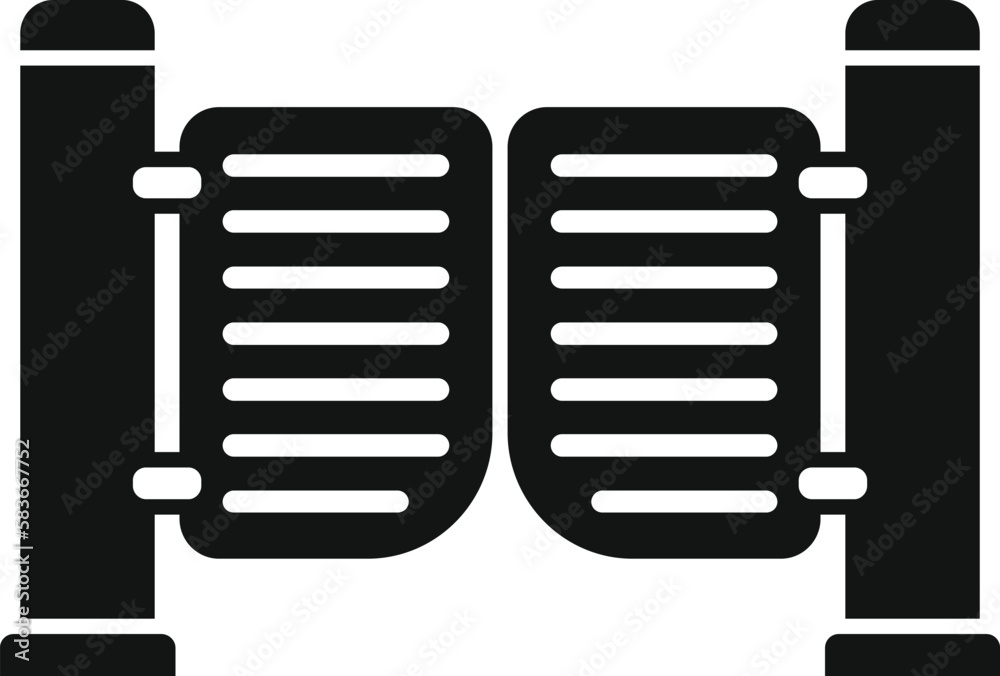 Poster auto gates icon simple vector. automatic security. entry key