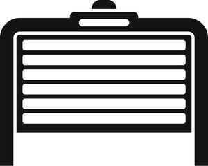 Garage control icon simple vector. Automatic fence. Auto parking