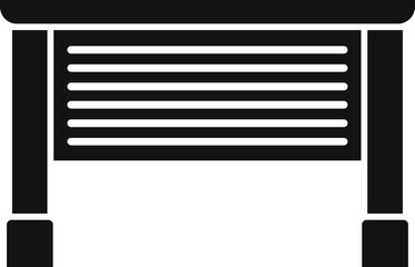 Garage auto door icon simple vector. Automatic security. Open wall