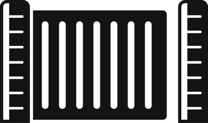 Remote control gate icon simple vector. Door security. Entry parking