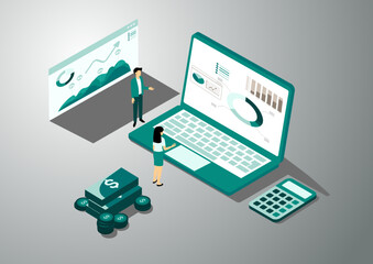 Digital marketing concept vector. Vector flat design illustration