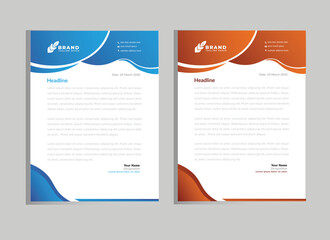 modern letterhead template for business.