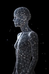 person made of constellations, generative ai