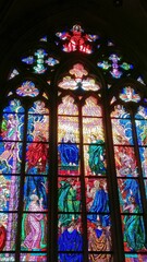 beautiful glass window in church