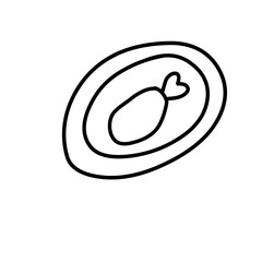 chicken line icon