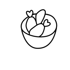 chicken line icon