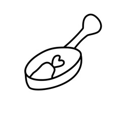chicken line icon