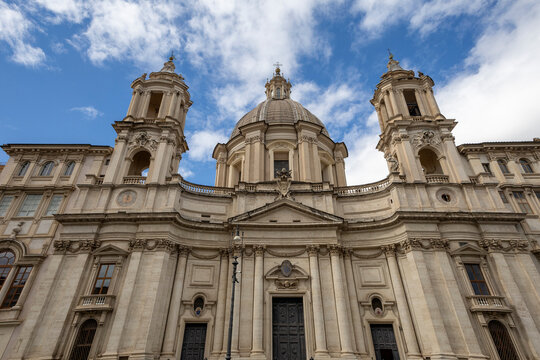 Sant'Agnese in Agone church on Piazza Navona, Rome, Italy
