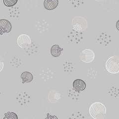 Abstract grey monochrome seamless vector pattern. Neutral colors and natural textures give it an organic feel and make it easy to use in any project. Delicate and modest botanical floral drawing.