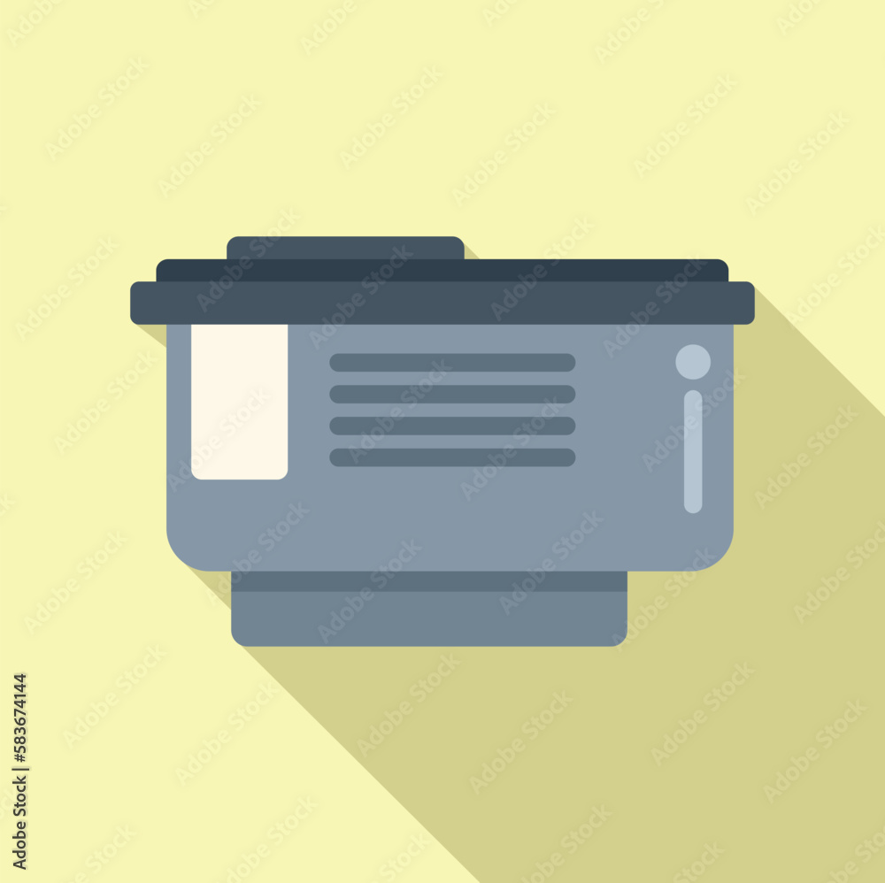 Sticker Ink cartridge icon flat vector. Digital print. Web machine