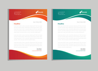 modern letterhead template for business.