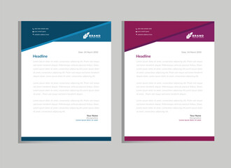 modern letterhead template for business.