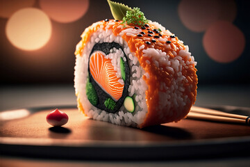 Sushi Close-up food photography, ultra-realistic