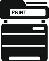 Office printer icon simple vector. Digital print. Copy paint