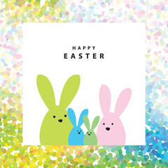 Colorful easter greeting card