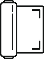 Plotter paper roll icon outline vector. Digital print. Service shop