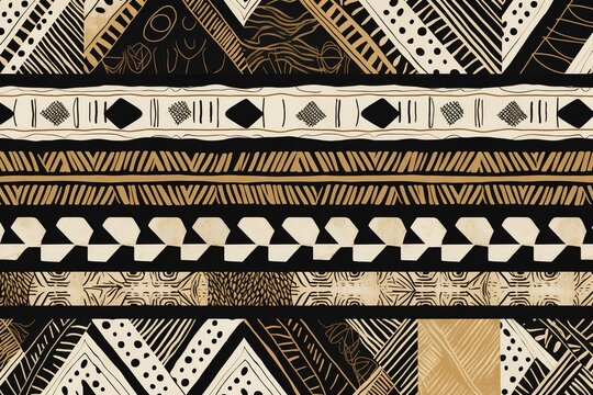 repeating african mudcloth pattern. generative AI