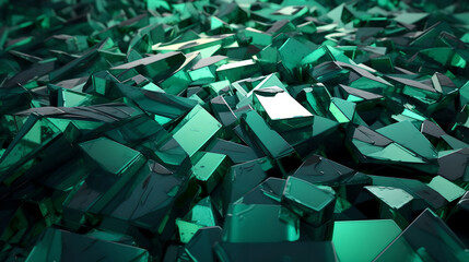 green glass fragments abstract background (ai generated)