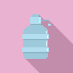 Fototapeta premium Water purifier tank icon flat vector. Treatment equipment. Container ecology
