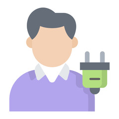 Energy Conservator Flat Icon