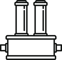 Tank system icon outline vector. Water filter. Container filtration