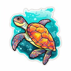 Sea turtle sticker