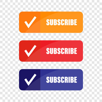 Subscribe button. Subscribe to follow the blog. Vector