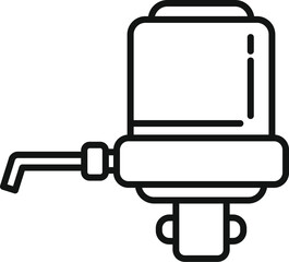 Filter system icon outline vector. Water treatment. Liquid container