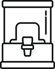 Tank filter jug icon outline vector. Clean drink. Container ecology