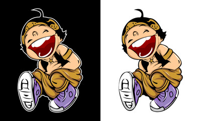 cheerful wayang character good for mascot design