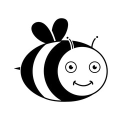 cartoon Bee icon isolated on white background