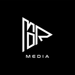 MOR letter logo design on White background Template