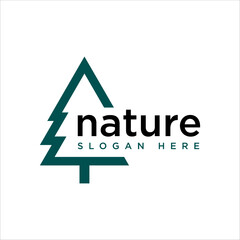 Nature Text Logo Design Template