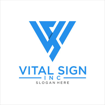 Initial letter VSI triangle monogram clean modern simple logo