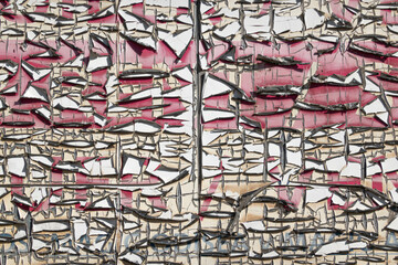 Abstract background board with peeling paint. Cracks seamless black brown and white background