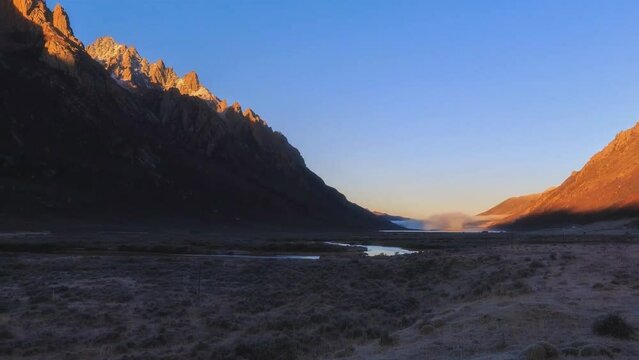 Snowy mountain in winter, Tonekabon county, Mazandaran, Iran (time-lapse)