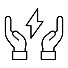 Safe Energy Outline Icon