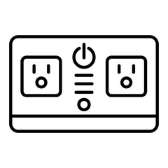 Smart Plug Outline Icon