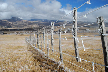 Tafi del valle country fense ranch under ice snow