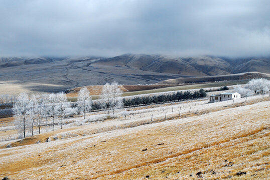 wind and ice at a hill from tafi del valle village Argentina